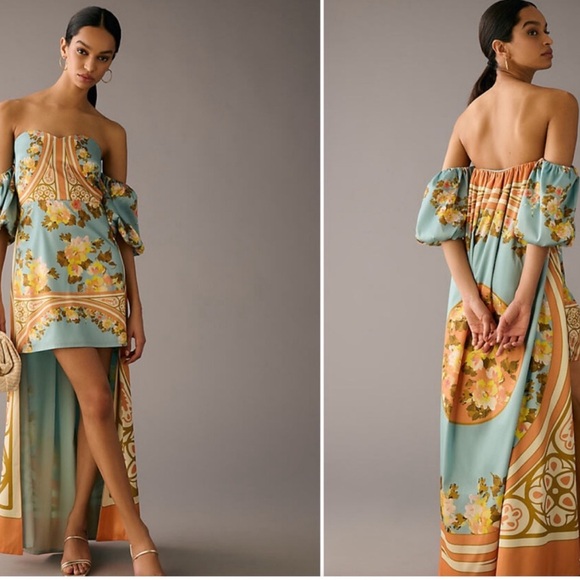 Anthropologie Dresses & Skirts - Anthropologie Vineet Bahl off the shoulder cape dress